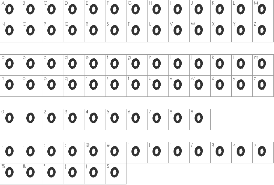 MONSTRUO-jedagraphicx font character map preview
