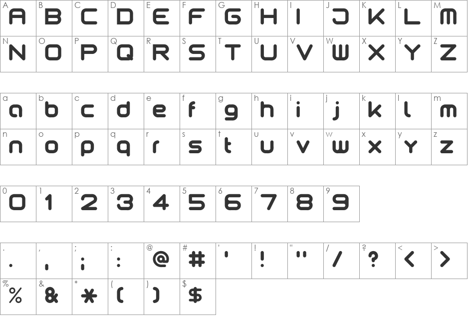 motschcc font character map preview