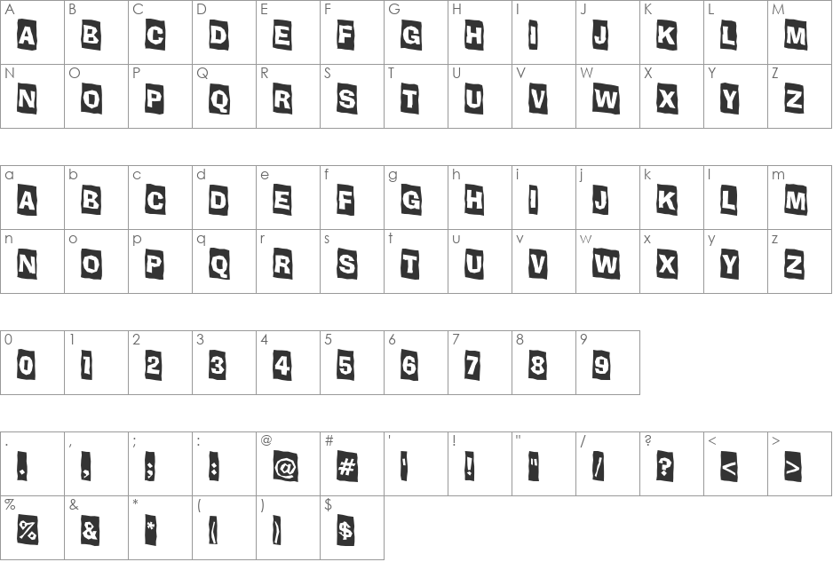 a_BrokerCmDn font character map preview