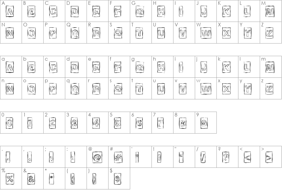 a_BrokerCmOtl font character map preview