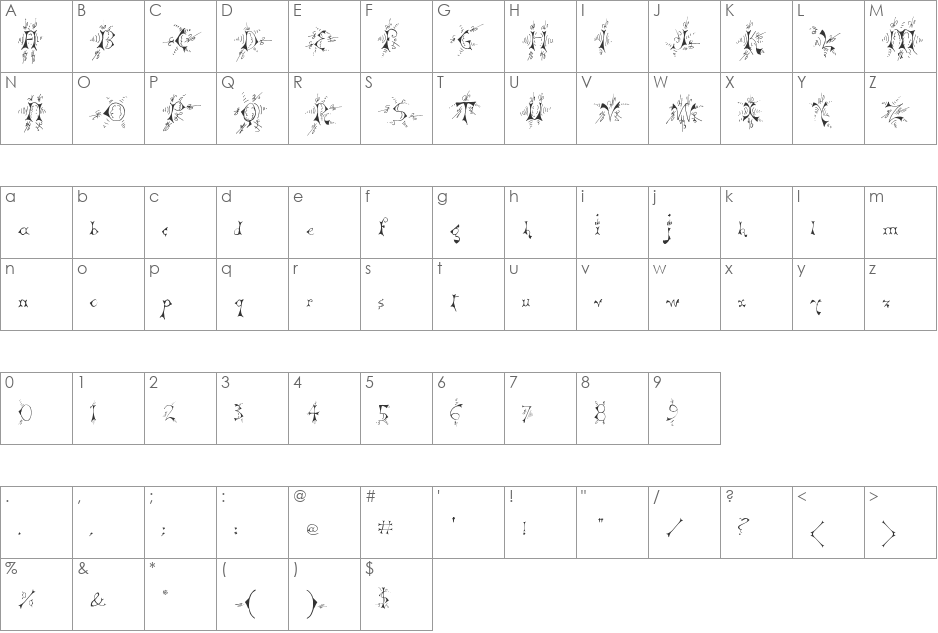 MP SwitchY font character map preview