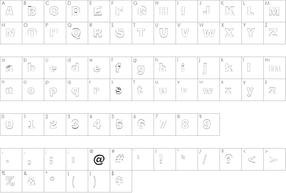 a_BrokerOtl font character map preview