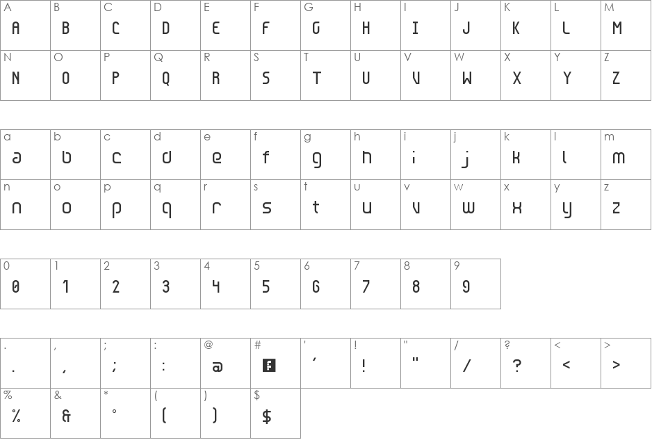 Mr Kamikaze NBP font character map preview