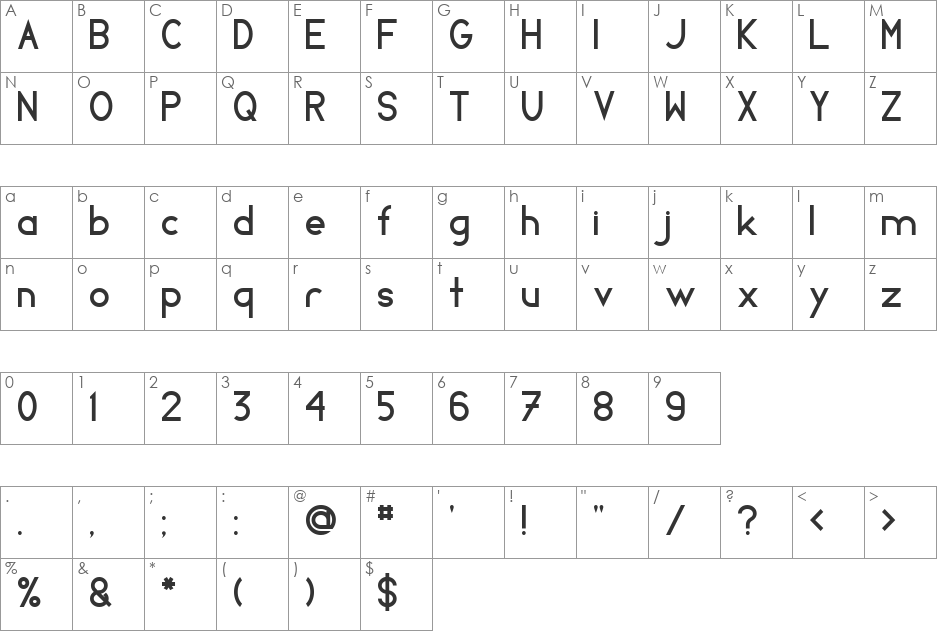 MR. PHONE  font character map preview