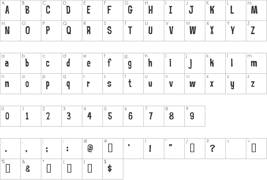 MrBubbleFont font character map preview