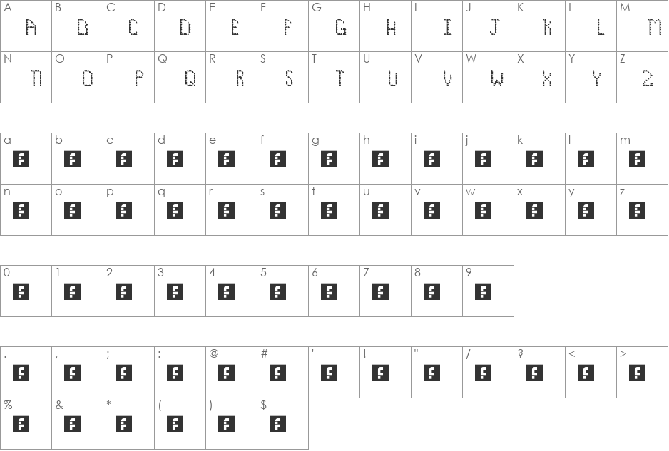 mstess font character map preview