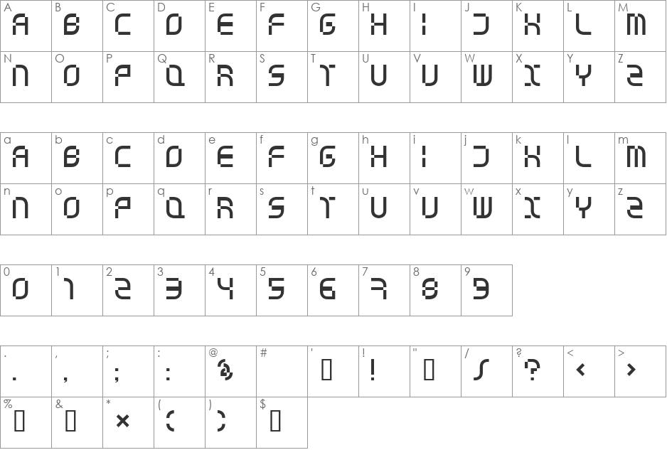 music television selector font character map preview