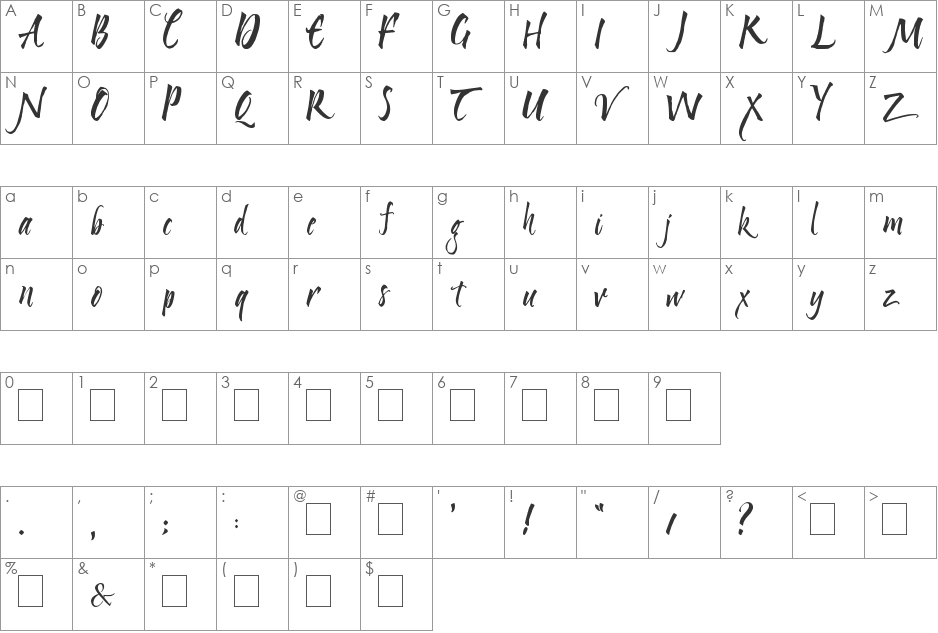My Nerd font character map preview