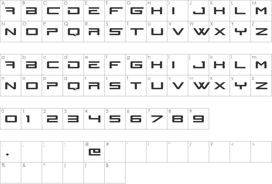 N-Gage font character map preview