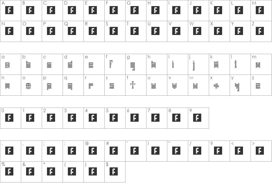 N.E. The Eye (Pax Pact 2) font character map preview