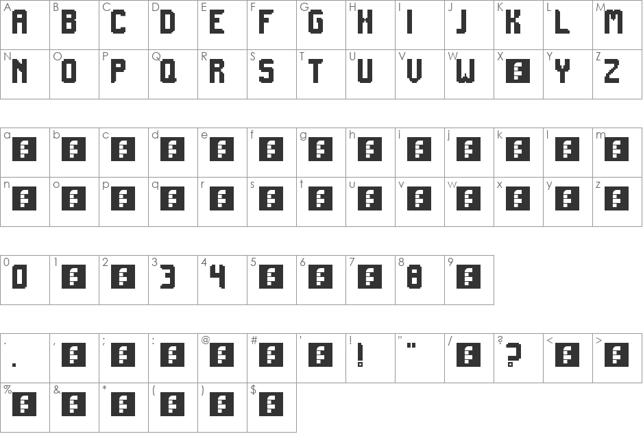naliz font character map preview