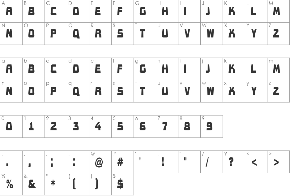 a_ConceptoTitulLdBk font character map preview