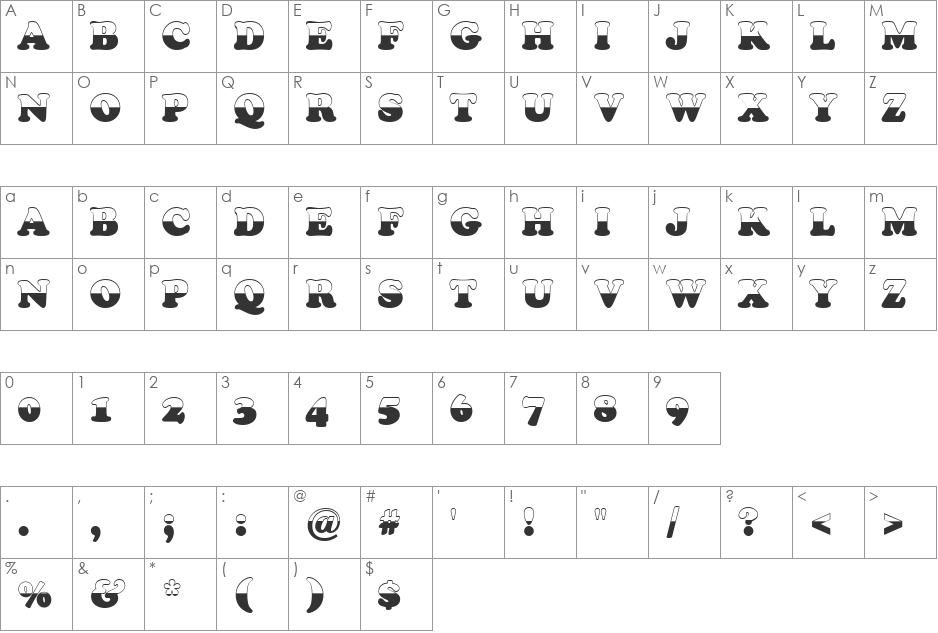 a_CooperBlackTiulB&W font character map preview