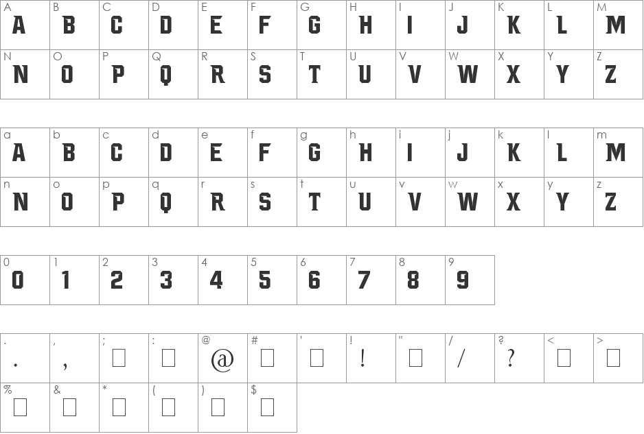 NCAA Michigan St Spartans font character map preview