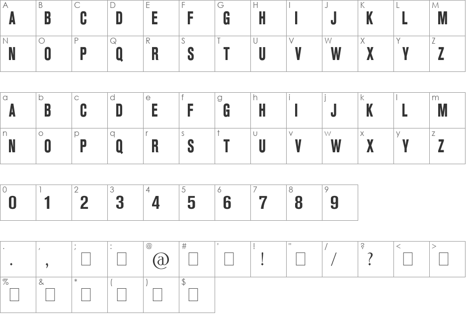 NCAA Utah Utes font character map preview