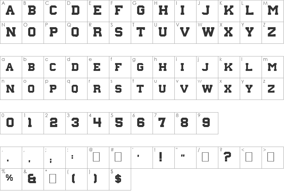 nebraska font character map preview