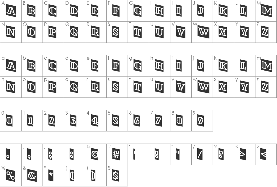 a_DexterDecorCmDn font character map preview
