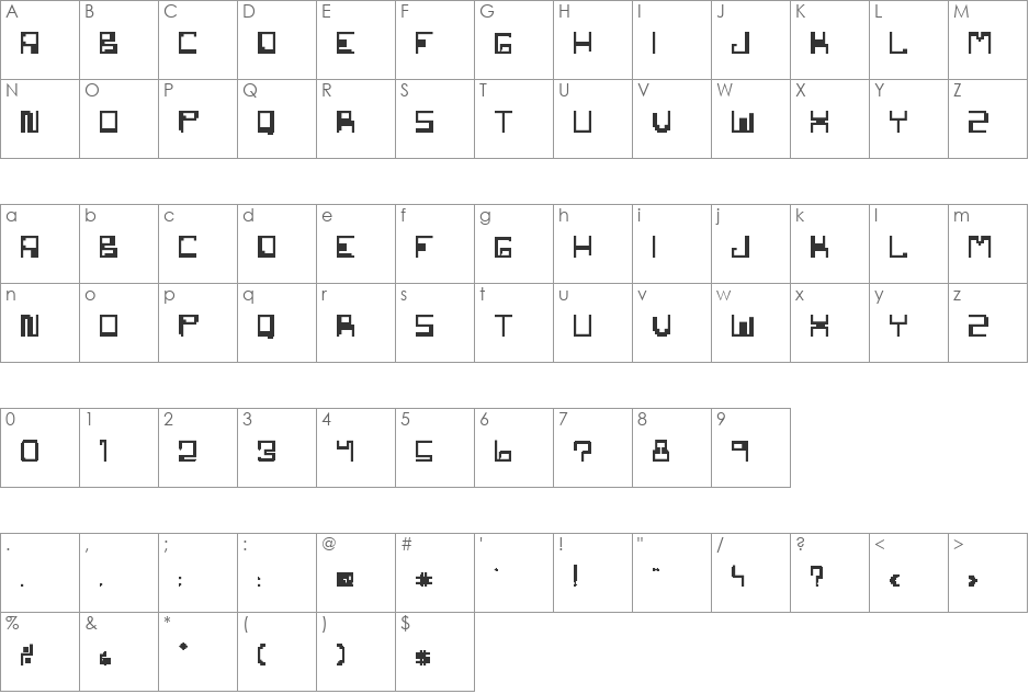 nemesis_erc_2007 font character map preview