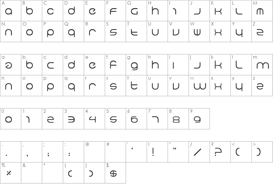 neo-geo font character map preview