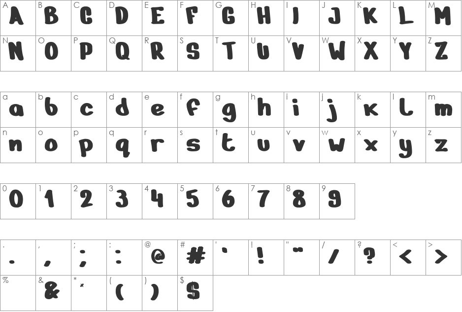 nerko font character map preview