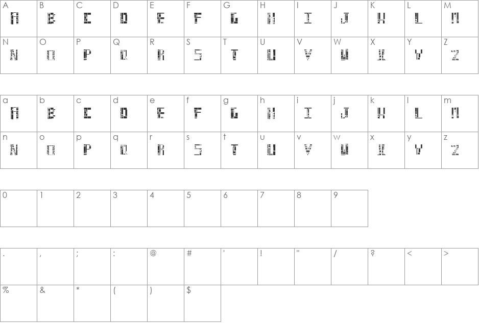 Netflix Font font character map preview