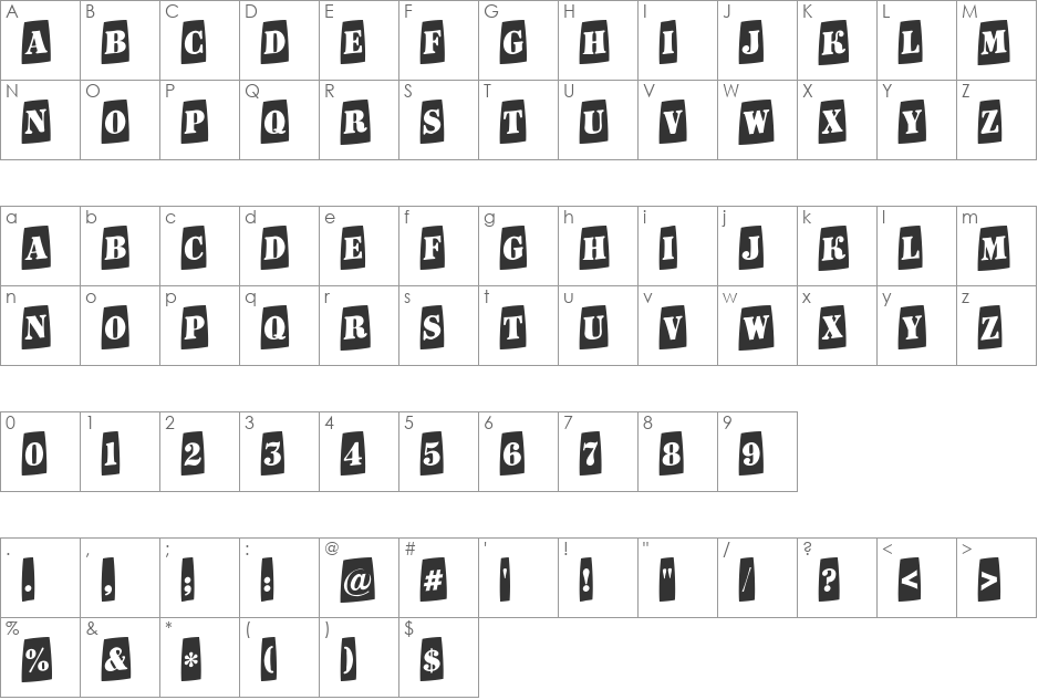 a_DodgerCmFshUp font character map preview