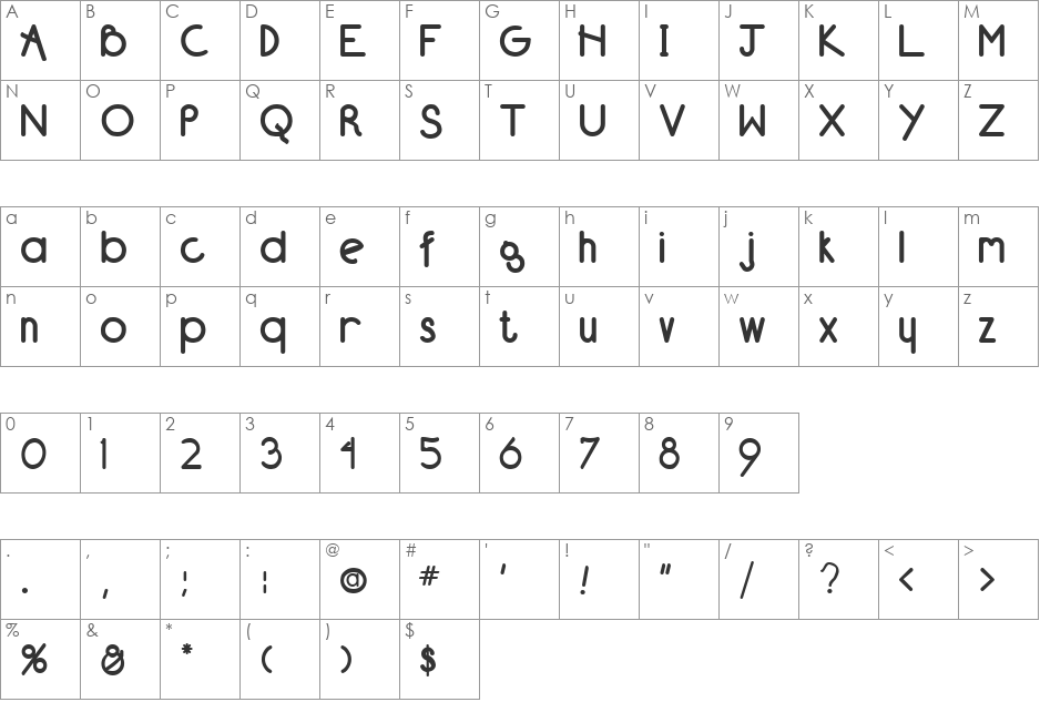 NeuSansBlack font character map preview