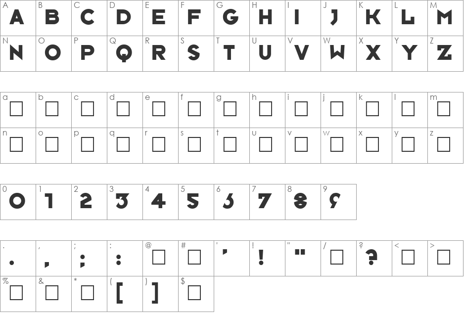 NeuSixBlack font character map preview