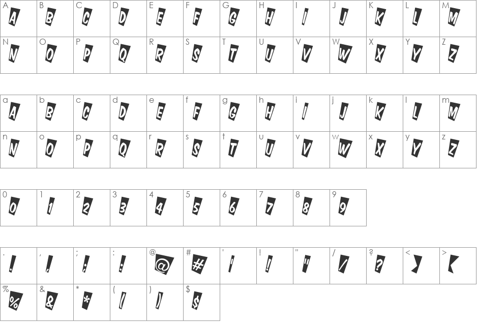 a_DomInoTitulCmTw font character map preview