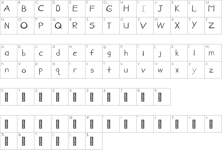 new Font font character map preview