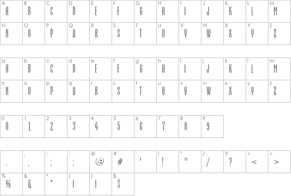 a_EmpirialBrk font character map preview