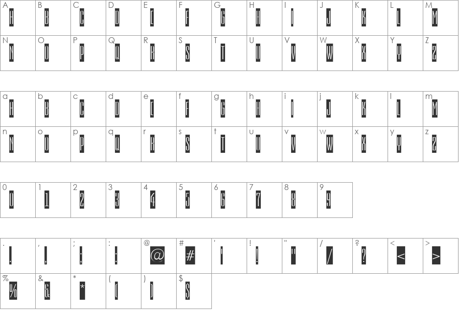 a_EmpirialCm font character map preview