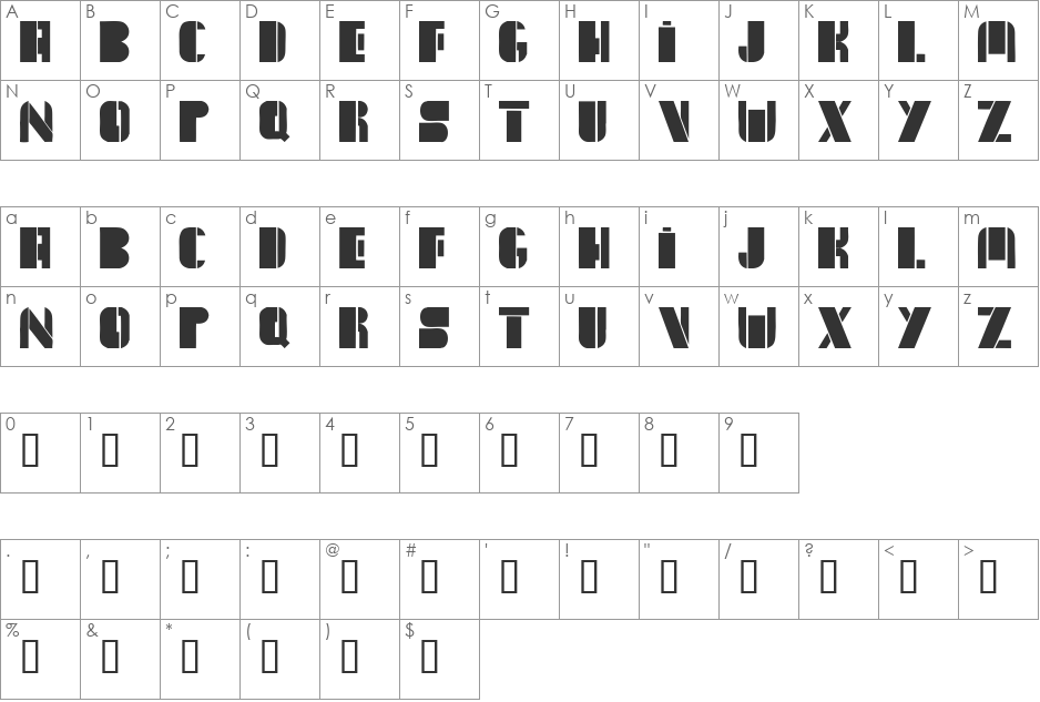 New York Sanj font character map preview