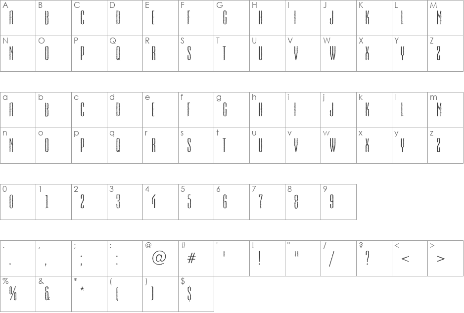 a_EmpirialRg font character map preview