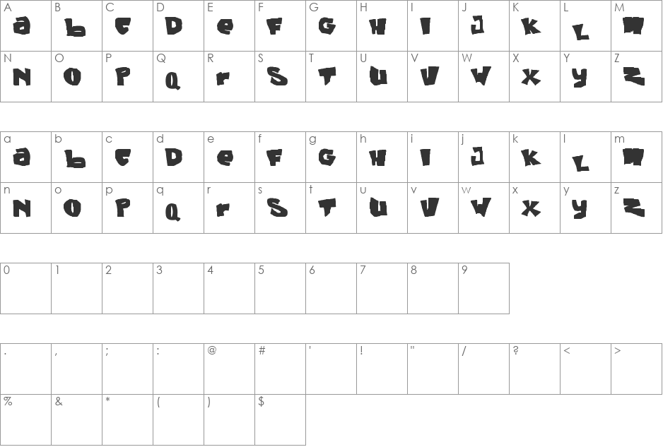 NewUnicodeFont font character map preview