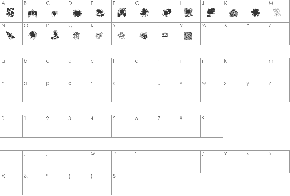 NewWGL4Font font character map preview