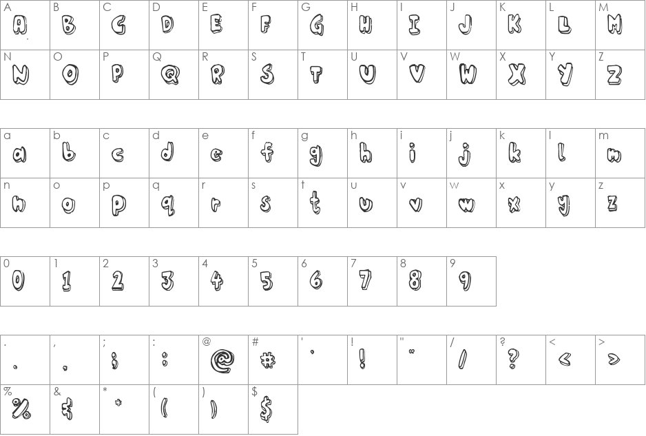 nik font character map preview
