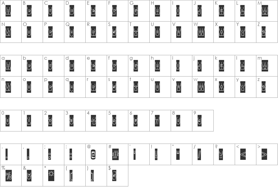 a_GildiaTitulCmGr font character map preview