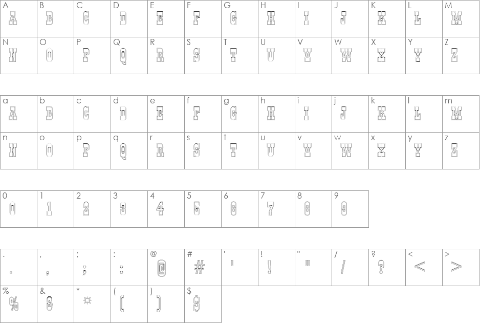a_GildiaTitulDblOtl font character map preview