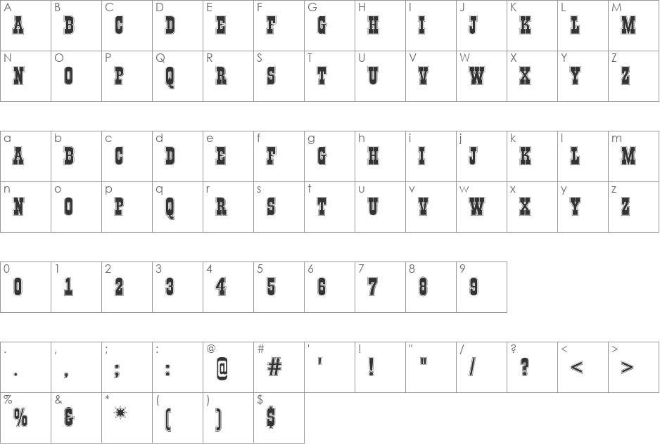 a_GildiaTitulGr font character map preview