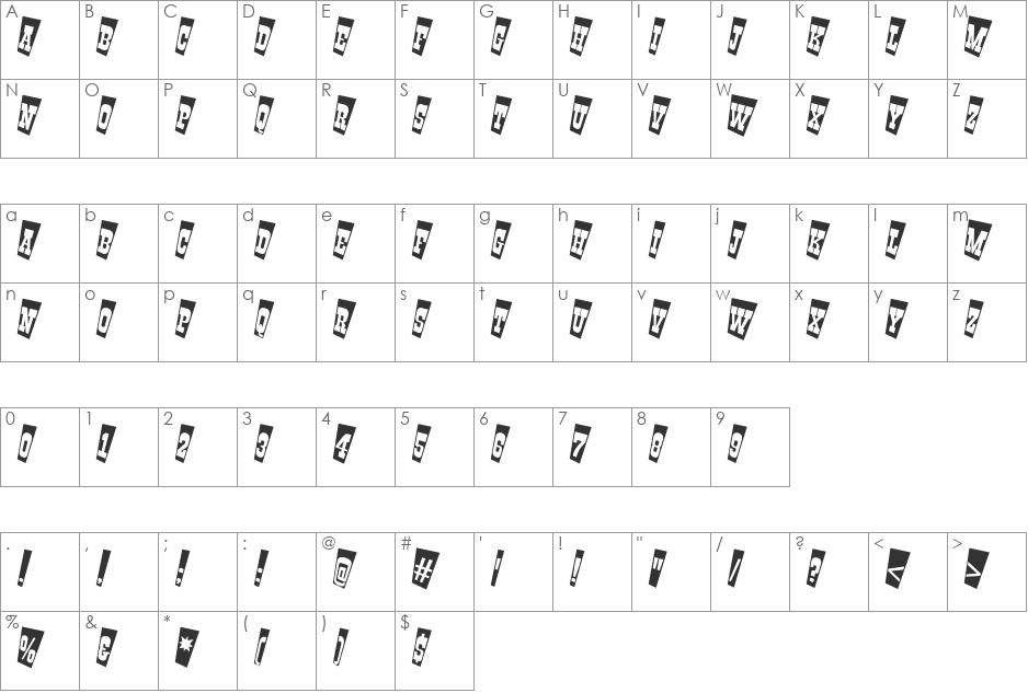 a_GildiaTitulTwCm font character map preview