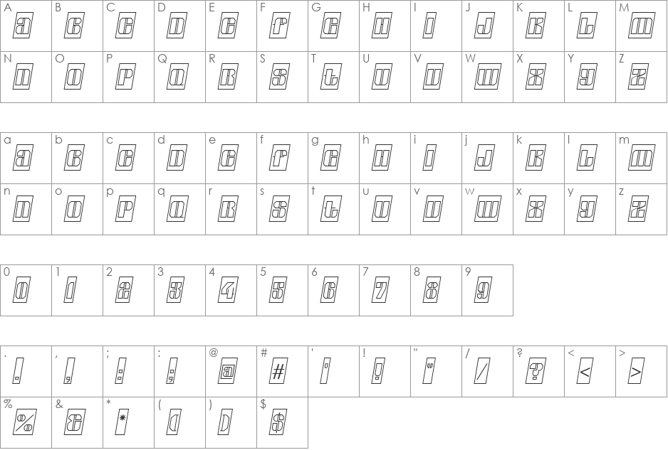 a_GladeCmOtlSl font character map preview