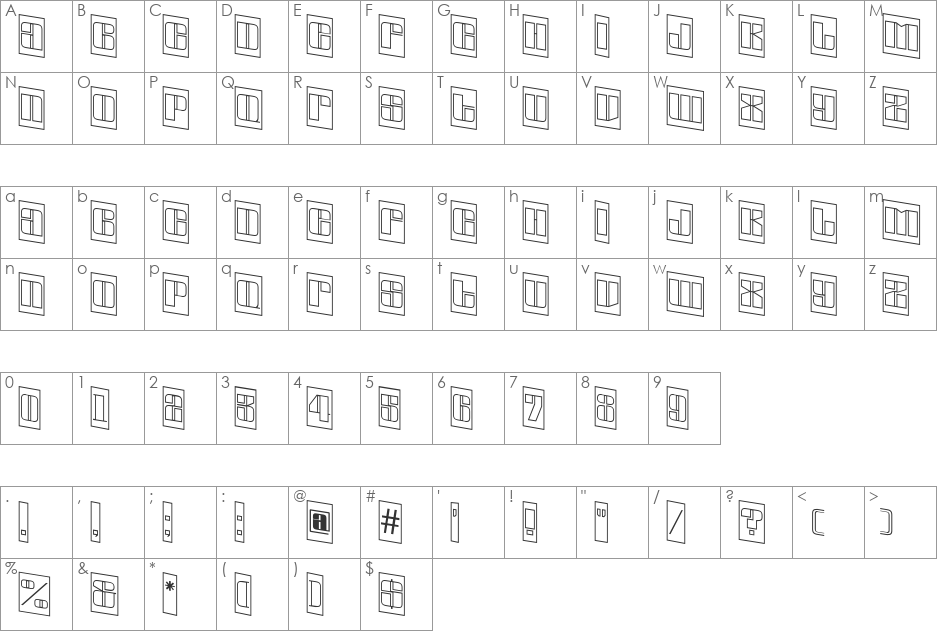 a_GlobusCmOtlSpDn font character map preview