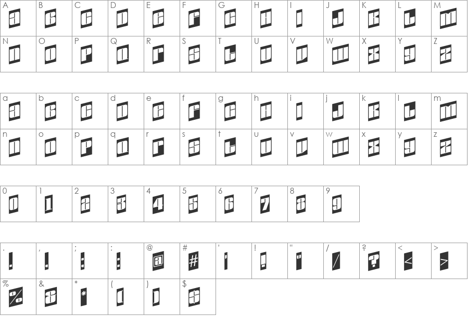 a_GlobusCmSpUp font character map preview