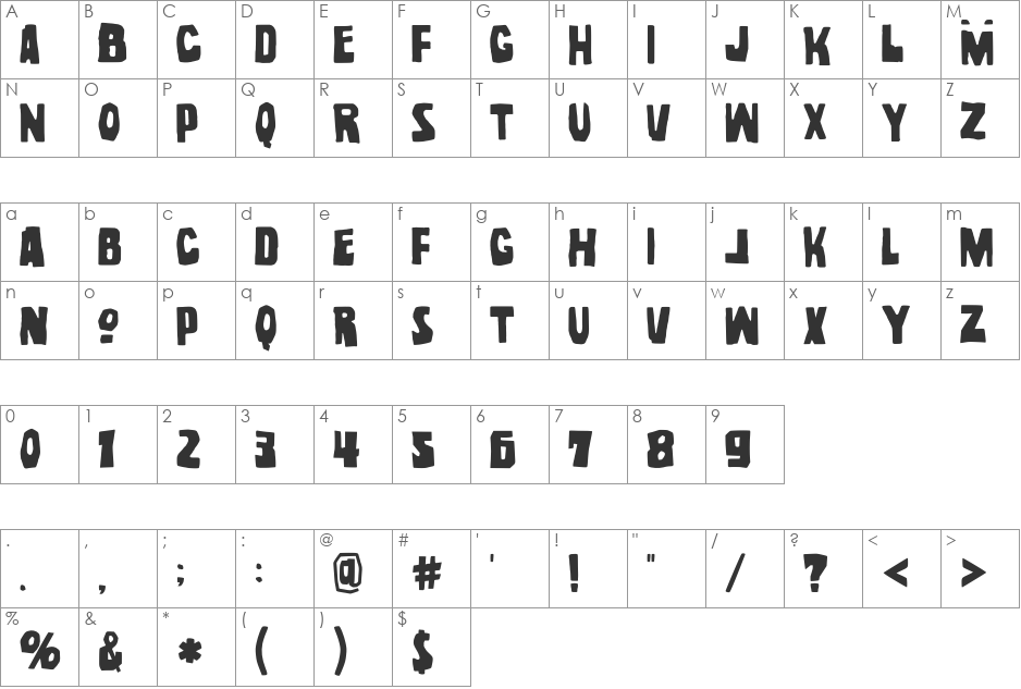 noel gallagher font character map preview