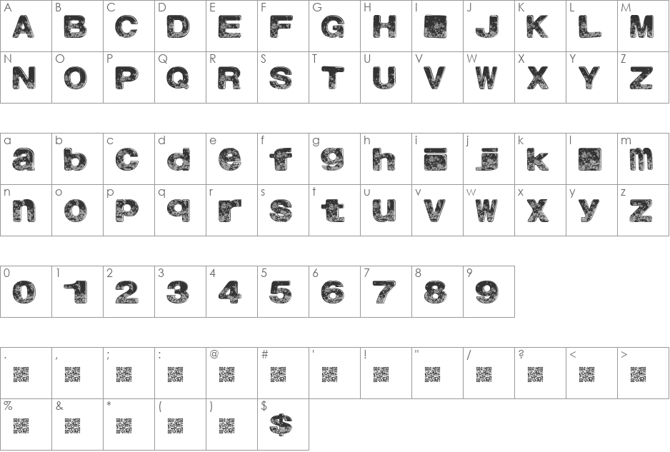 NorthBeach font character map preview