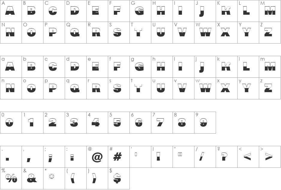 a_GroticTitulB&WHv font character map preview