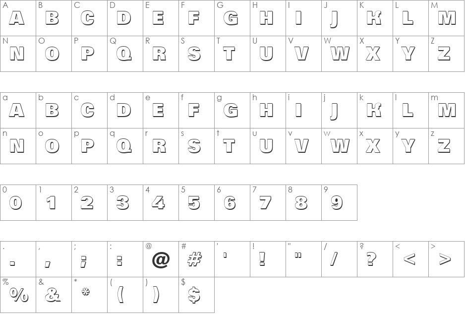 a_GroticTitulShHv font character map preview