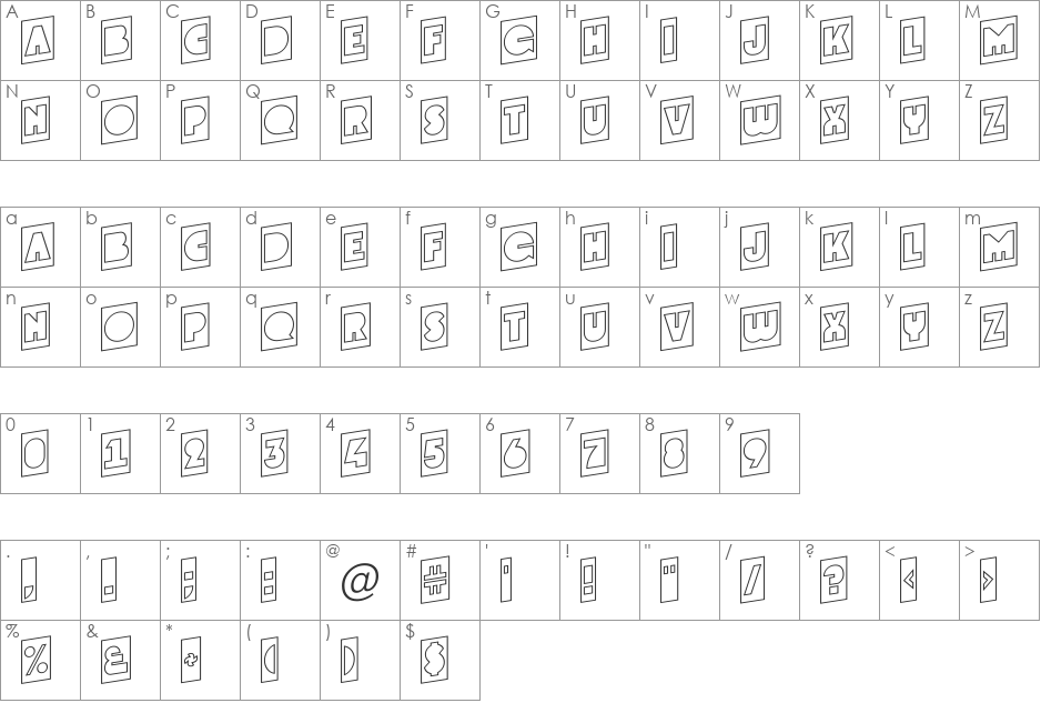 a_GrotoCmOtlUp font character map preview