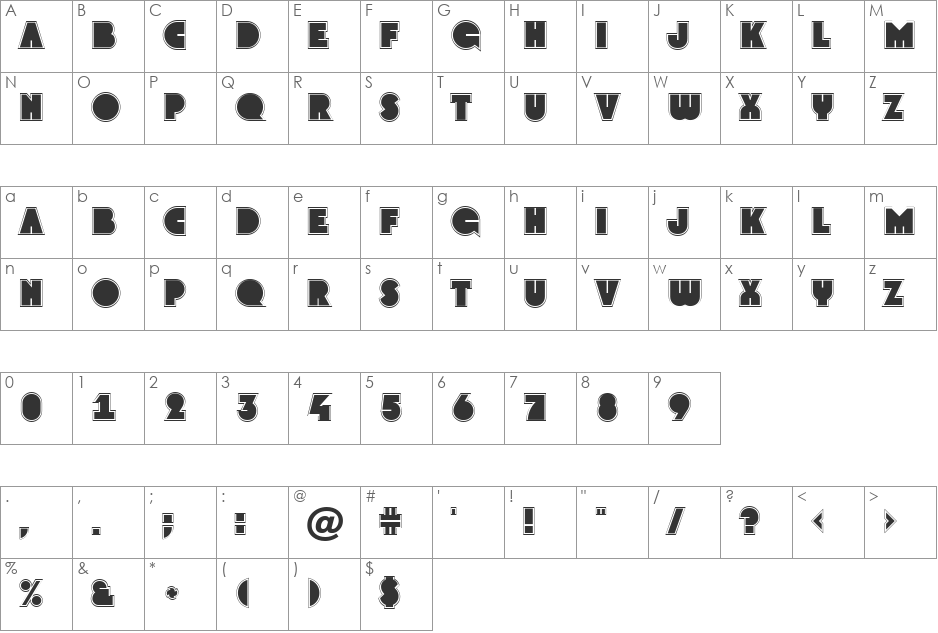 a_GrotoGr font character map preview